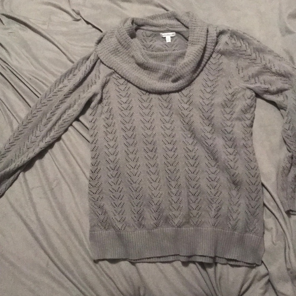 Grey cowl neck sweater